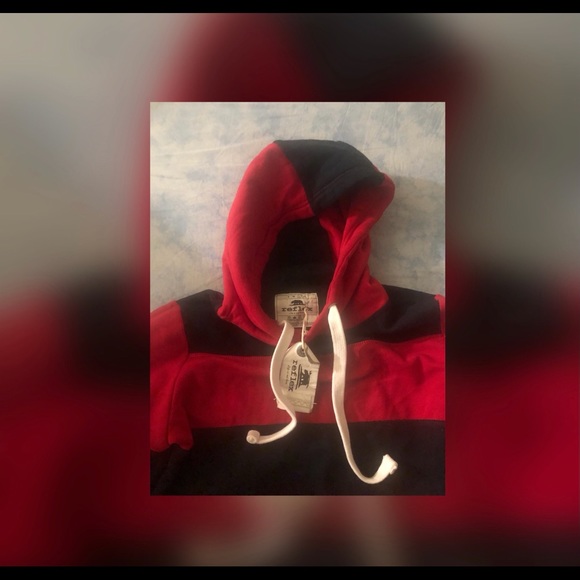 Blocking Him Hoodie Navy/Red (worn once) - Picture 1 of 5